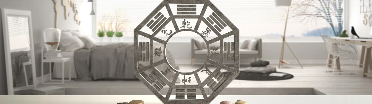 Obývačka s feng shui znakom