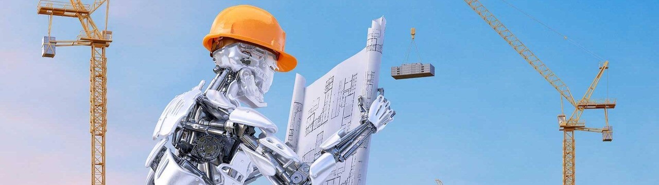 robot-stavba.jpg Humanoidný robot držiaci v rukách stavebný plán