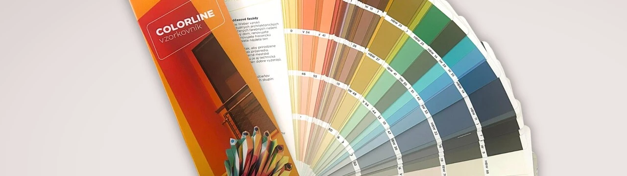 Vzorkovník odtieňov fasádnych omietok a náterov weber colorline - vejár