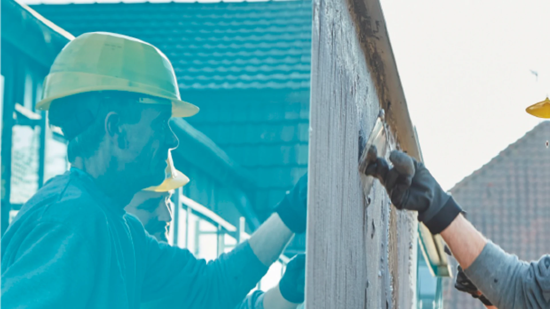 Nanesenie hmoty weber.therm style Klebemortel 2K na podklad hladkou stranou hladidla