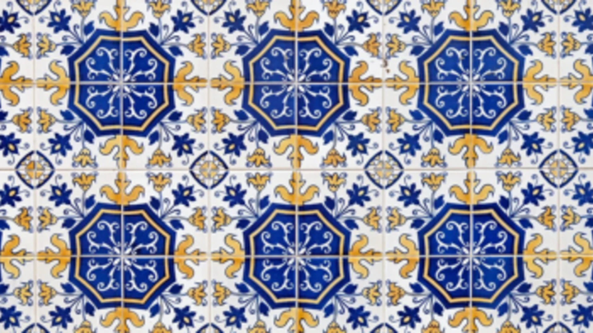 Modro-žlté kachličky azulejos.