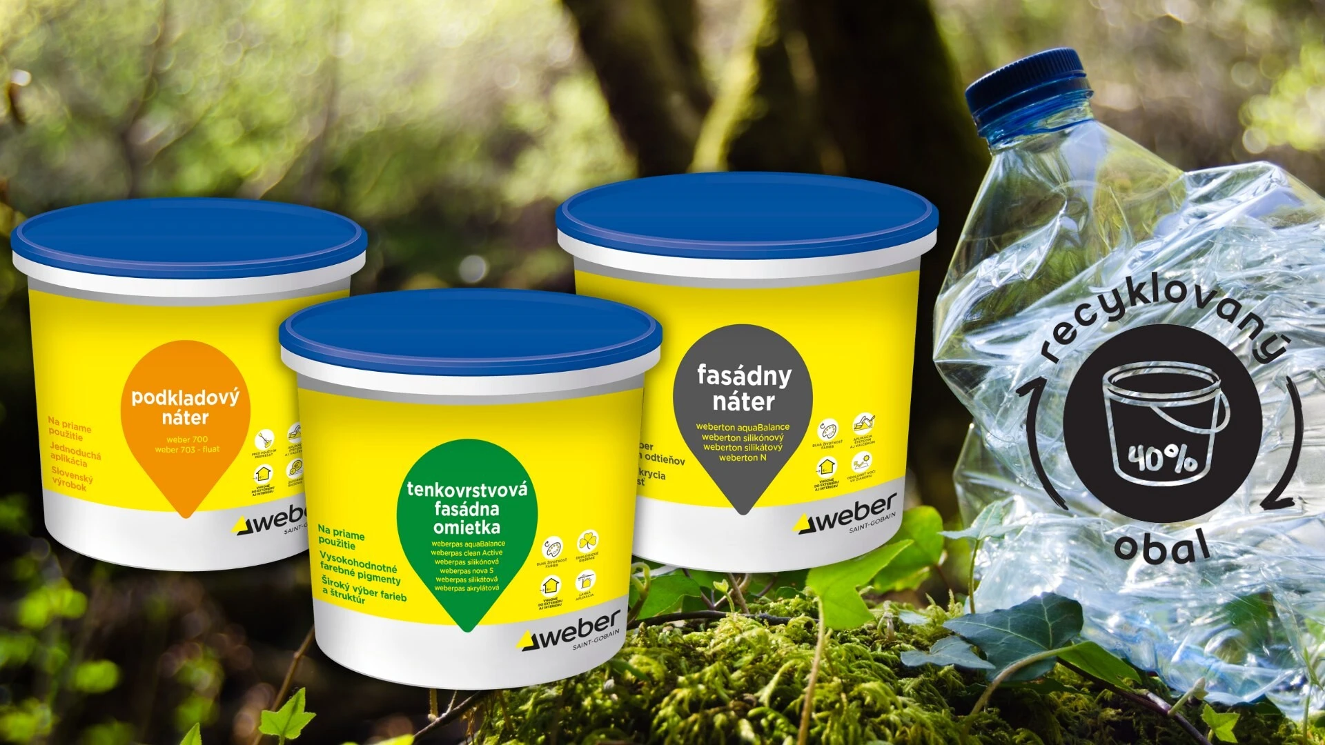 Nové ľahšie a recyklované vedrá Weber