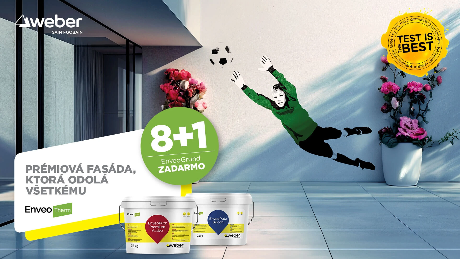 Akcia EnveoPutz 8 + 1: Prémiová omietka a penetrák len za 1 cent