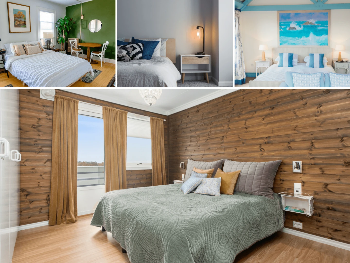 Koláž rôznych spální.