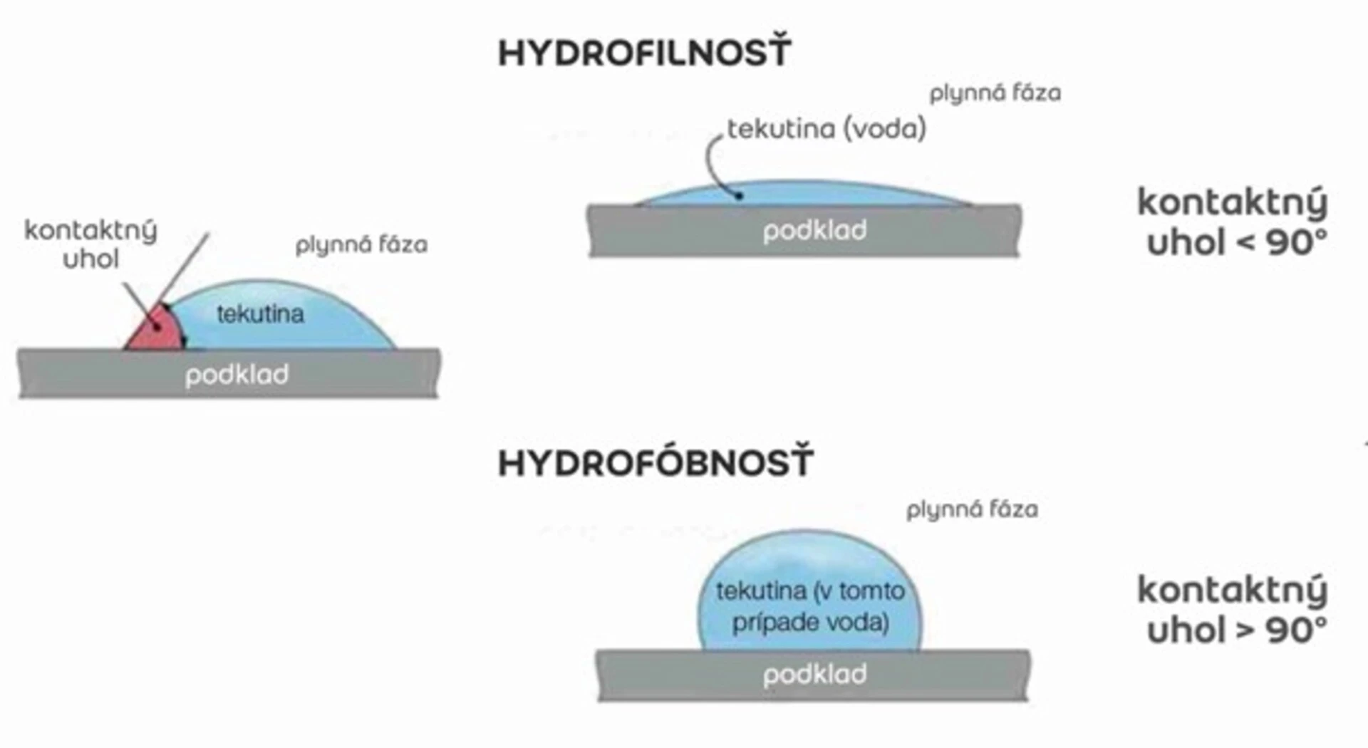 Hydrofilnosť a hydrofóbnosť omietky