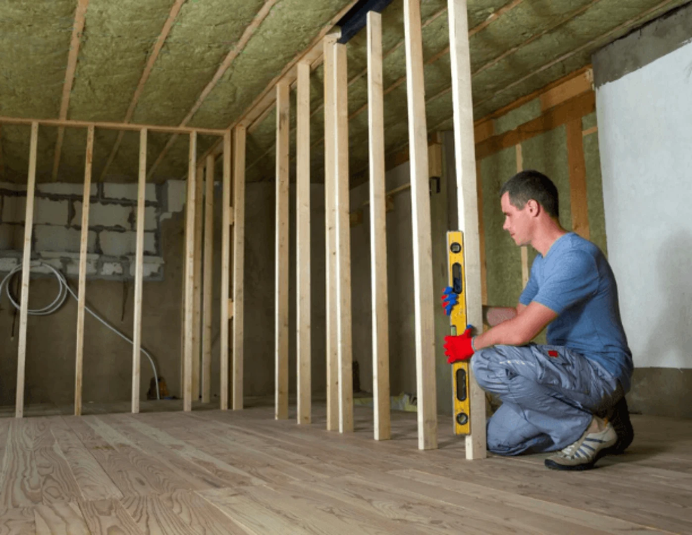 Podkrovie stavebné práce.