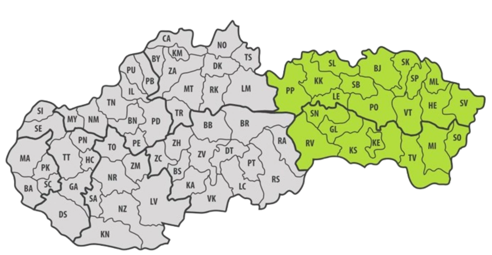 Weber mapa - OTP Východ