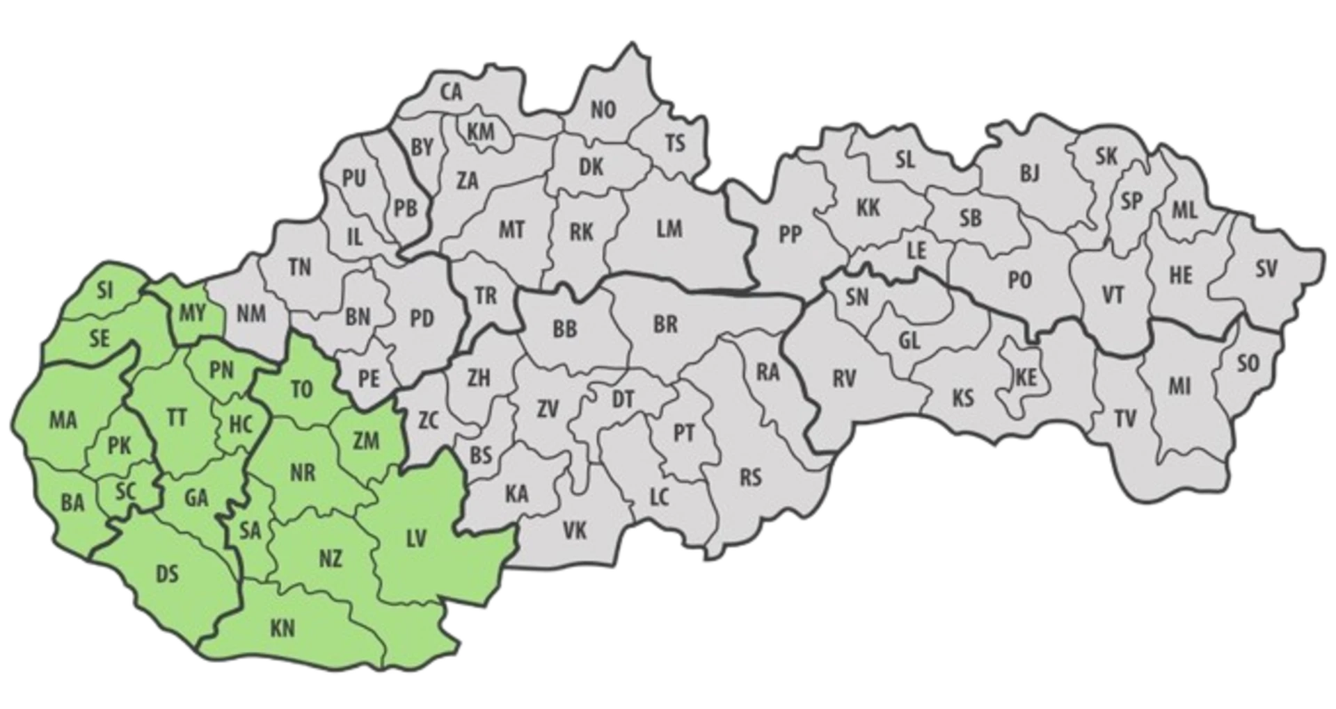 Weber mapa - OTP Západ