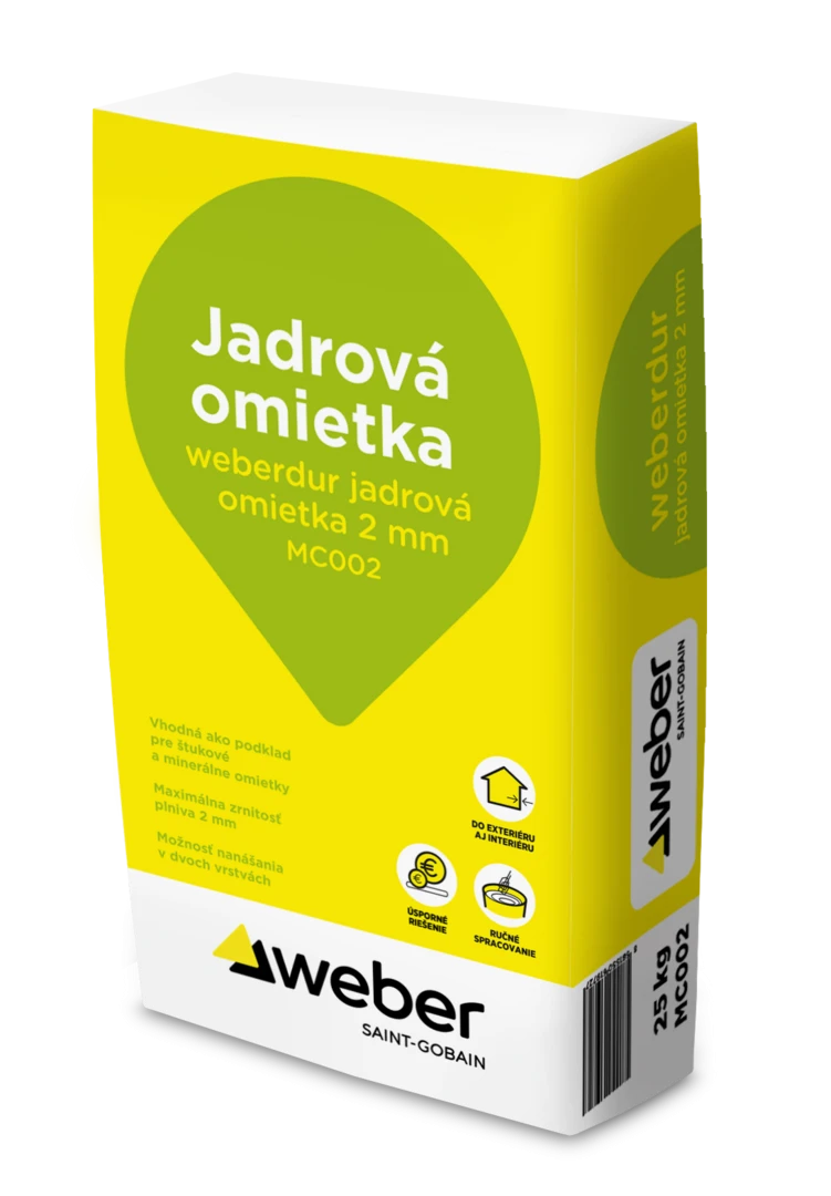 weberdur jadrová omietka 2mm - Univerzálna jadrová omietka