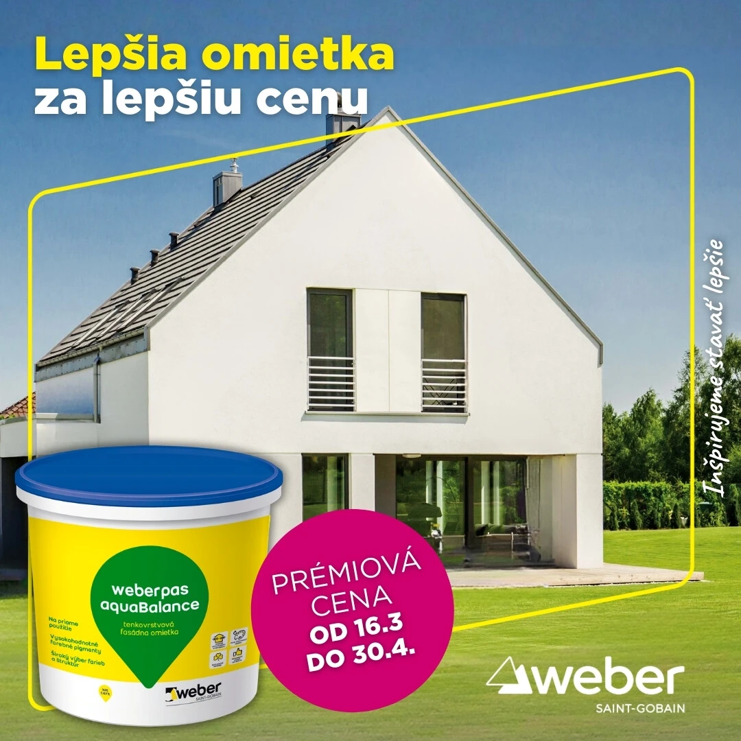 Jarná akcia Weber 2026 - Lepšia omietka za lepšiu cenu