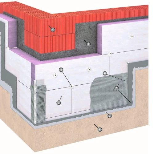 Skladba zatepľovacieho systému weber.therm mínus 7