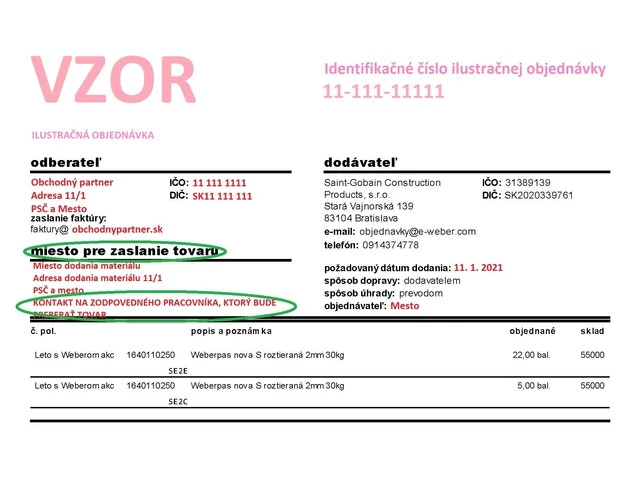 Nákupná objednávka Weber