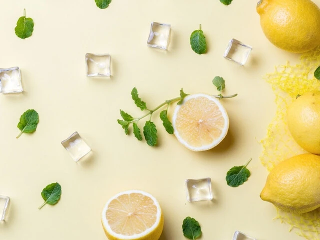 Citrónové kocky ľadu