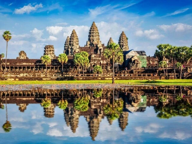 Chrám Angkor Wat v Kambodži