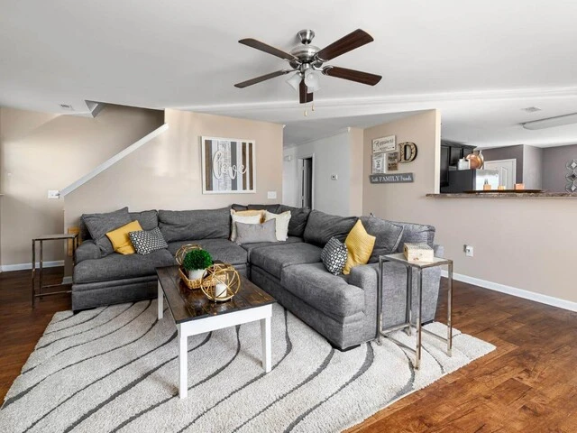 Stropný ventilátor v obývačke