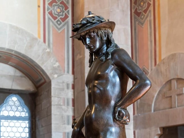  Bronzová socha Donatellovho Dávida.