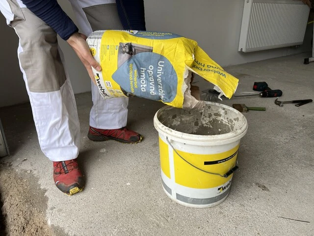 Príprava opravnej hmoty