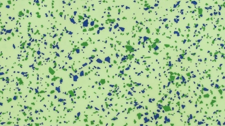 RAL 6019, modré a zelené chipsy