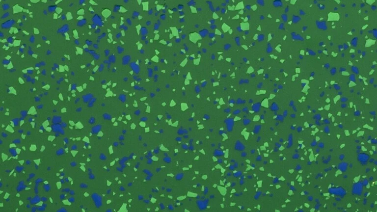 RAL 6029, modré a zelené chipsy