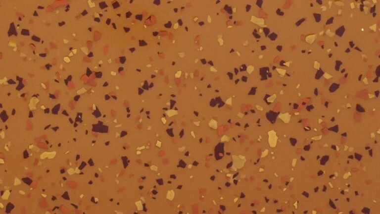 RAL 8001, hnedé, okrové a oranžové chipsy