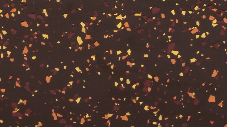 RAL 8017, hnedé, okrové a oranžové chipsy