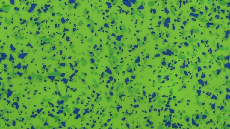 RAL 6018, modré a zelené chipsy