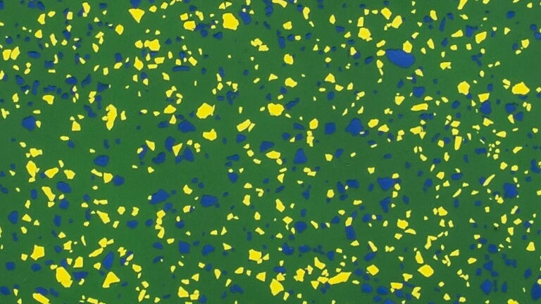 RAL 6029, modré a žlté chipsy