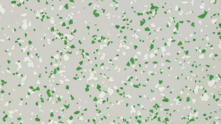 RAL 7035, biele a zelené chipsy