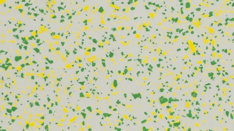 RAL 7035, zelené a žlté chipsy