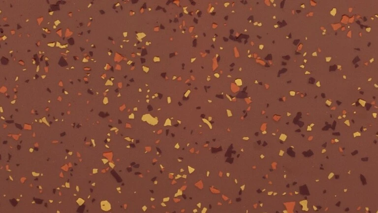 RAL 8002, hnedé, okrové a oranžové chipsy