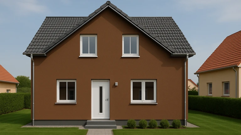 Hnedý odtieň weber color.line na fasáde Hnedý odtieň weber color.line na fasáde