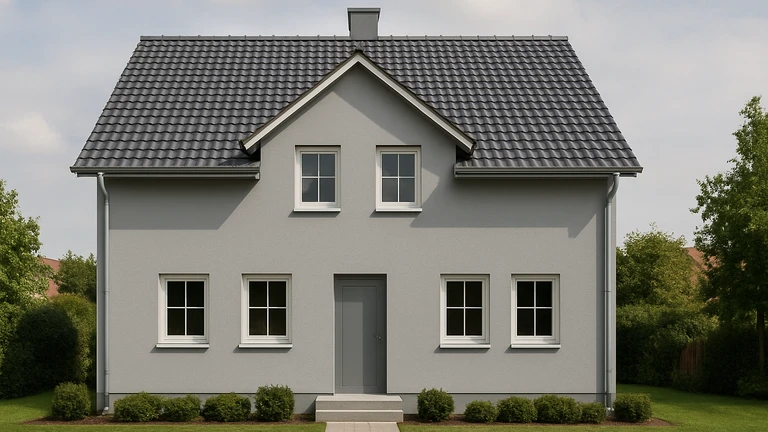 Šedý odtieň weber color.line na fasáde Šedý odtieň weber color.line na fasáde