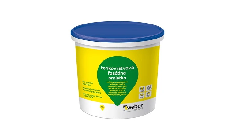 weberpas aquaBalance - Inovatívna fasádna omietka obsahujúca organické pojivo