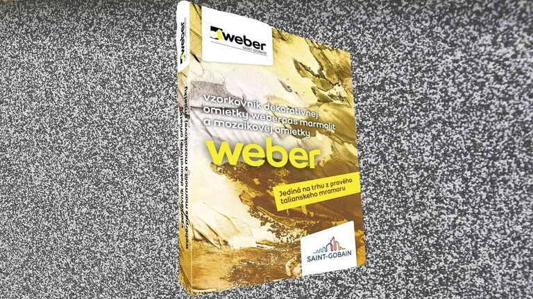 3D vzorkovník dekoratívnych omietok Weber