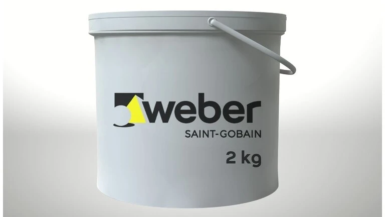 Fyzická vzorka omietky alebo náteru v bielom 2kg vedre 