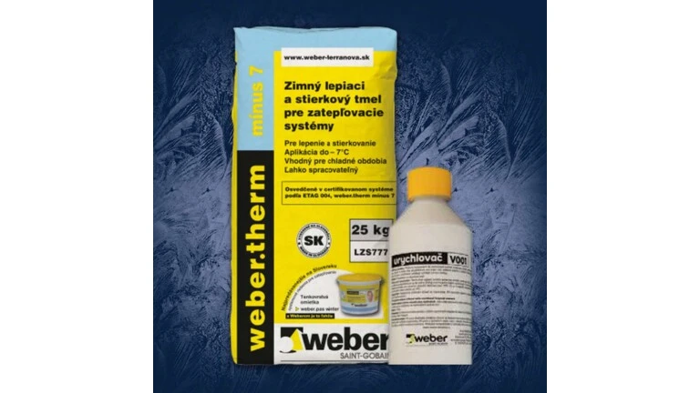 Zimná sezóna s lepiacou maltou Weber