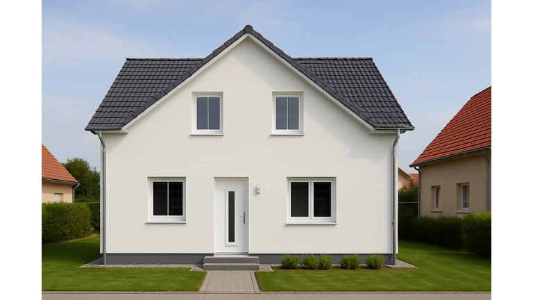 Biely odtieň weber color.line na fasáde