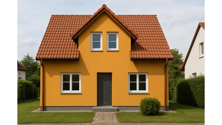 Červený odtieň weber color.line na fasáde