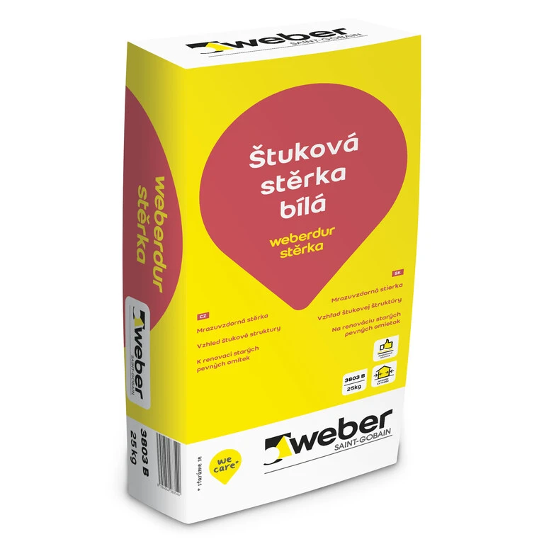 weberdur stierka - Biela štuková stierka