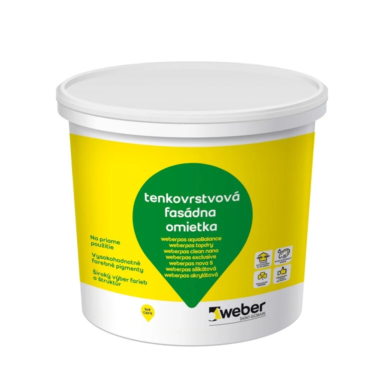 weberpas akrylátová - Tradičná fasádna omietka na báze akrylátovej živice
