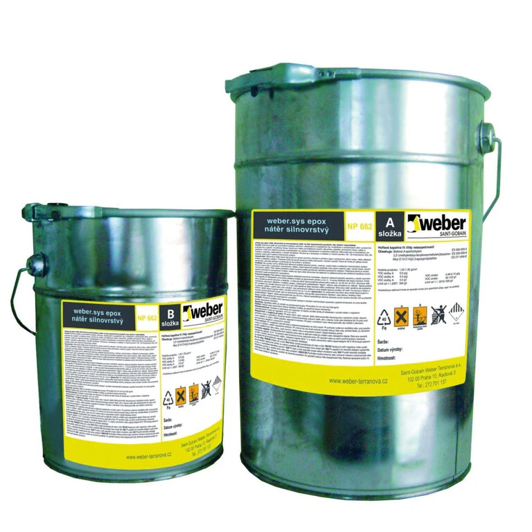 webersys epox náter hrubovrstvový - Bezrozpúšťadlový epoxidový náter