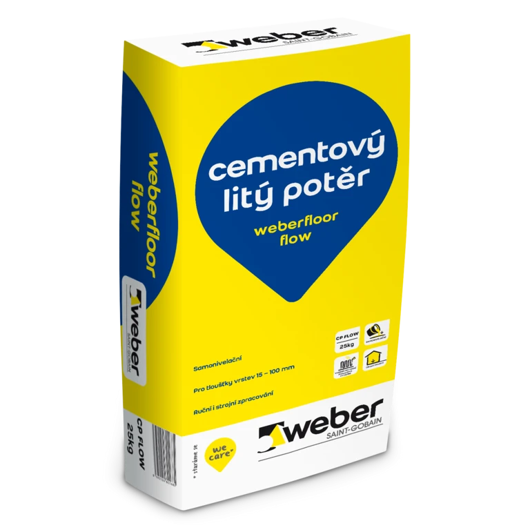 weberfloor flow - Cementový poter vystužený vláknami