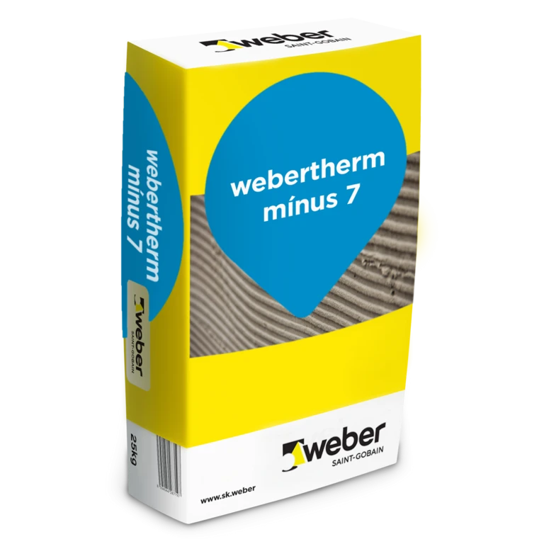 webertherm minus 7 - Lepiaca a výstužná malta na lepenie a stierkovanie tepelnoizolačných materiálov v chladnom období