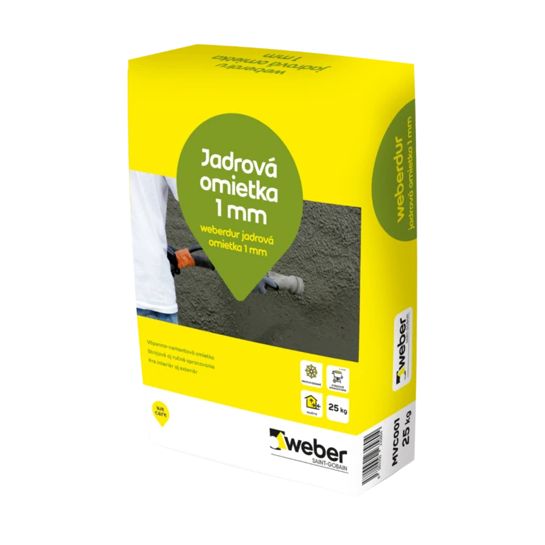 weberdur jadrová omietka 1 mm - Interiérová omietka
