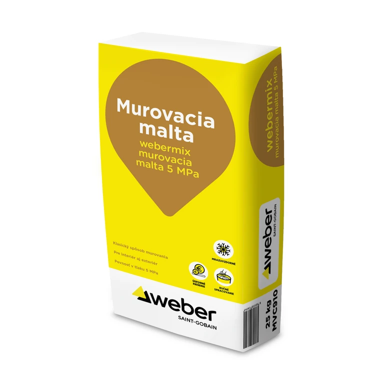 webermix murovacia malta - Na murovanie tradičných murovacích prvkov pre ručné spracovanie