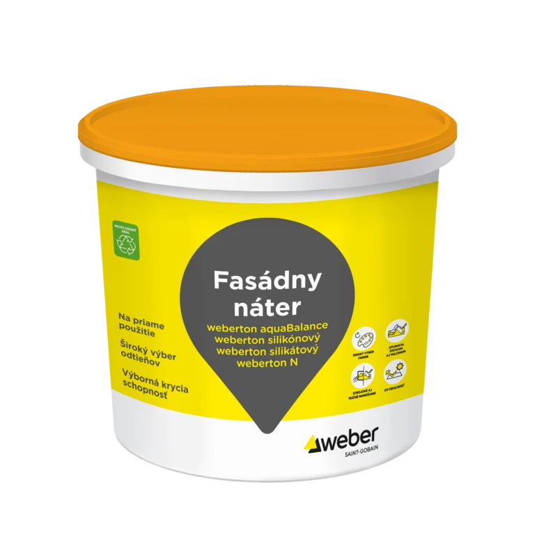 weberton silikónový - Fasádna silikónová farba